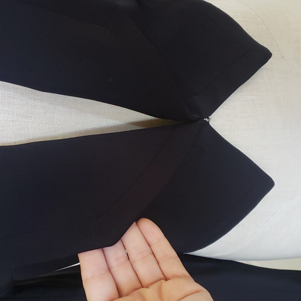 H&M Black Cropped Tuxedo Blazer Jacket Size 4 Structured - Picture 7 of 9
